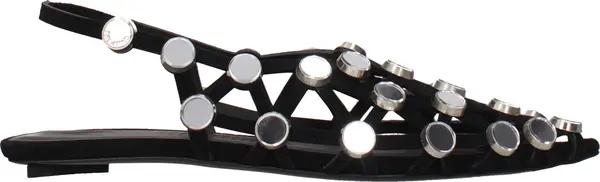 Black Leather Ballet Flats