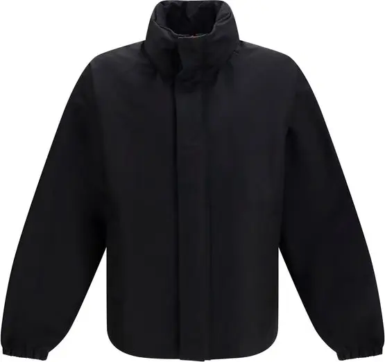 Black Cotton Full-Length Jacket