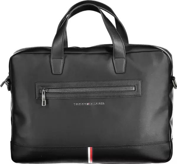 Black Polyurethane Men's Briefcase
