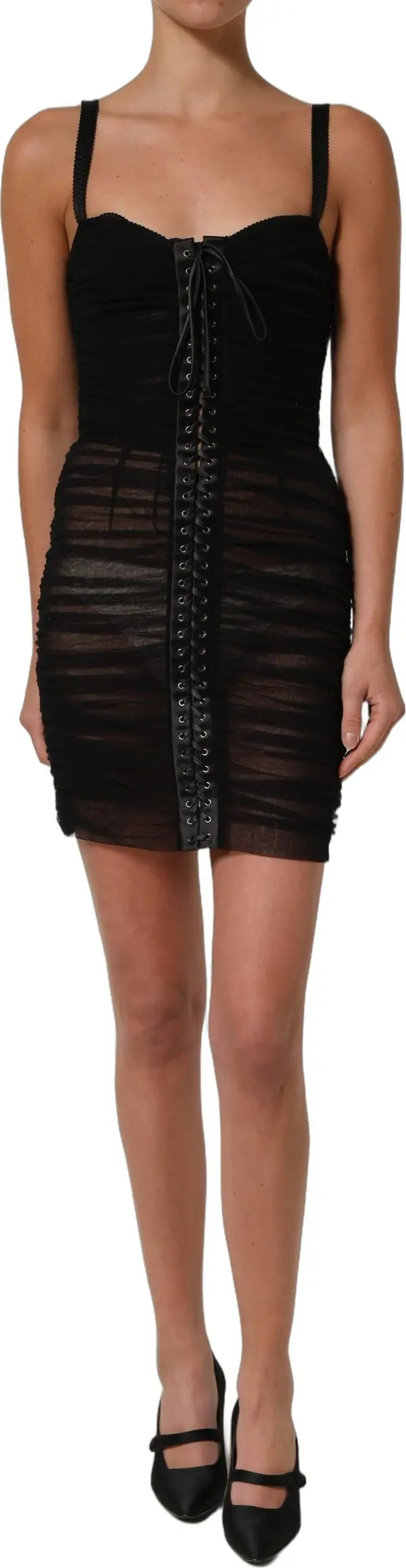 Black Bodycon Fitted Corset Style Mini Dress