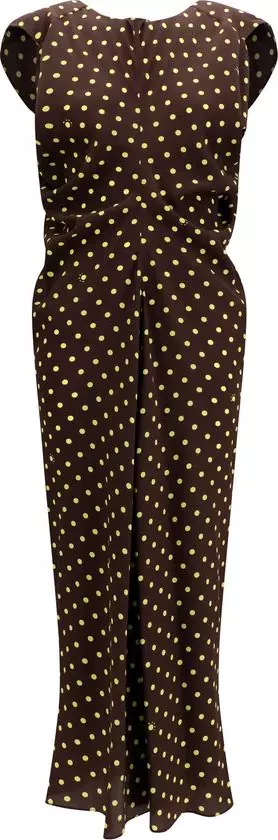 Brown Silk Casual Dress