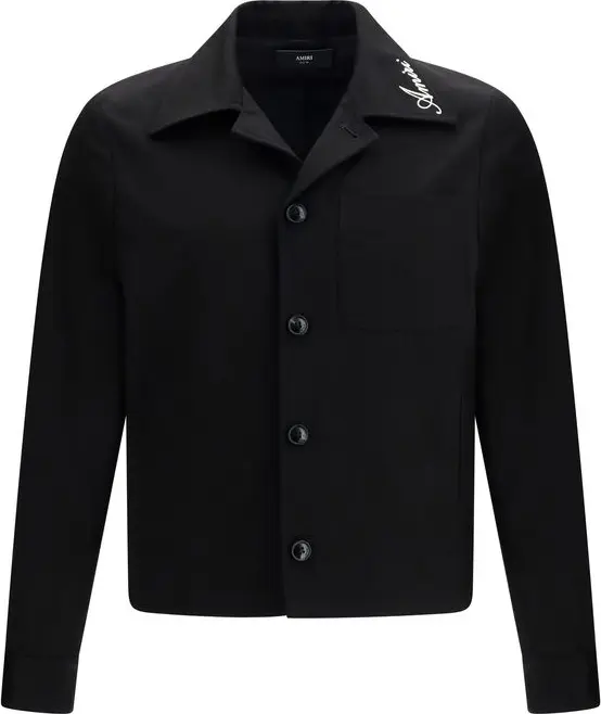 Black Cotton Full-Length Jacket