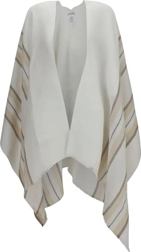 Beige Linen Poncho