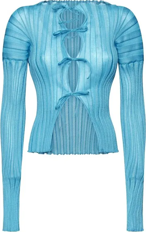 Blue Cotton Cardigan