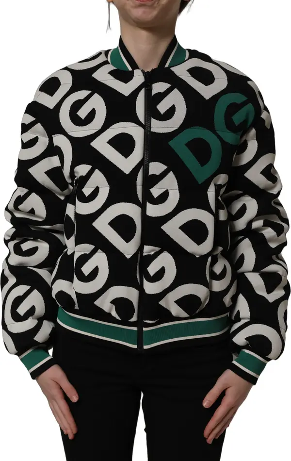 Multicolor Logo Full Zip Bomber Jacket