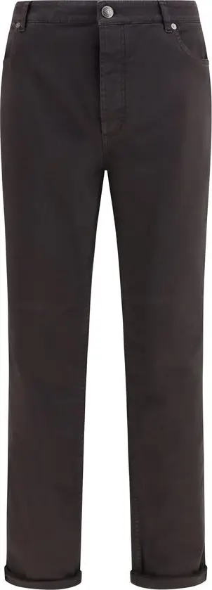 Brown Cotton Relaxed Fit Jeans