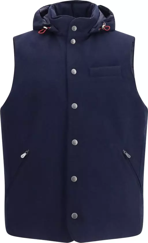 Blue Wool Oves Aries Sleeveless Jacket