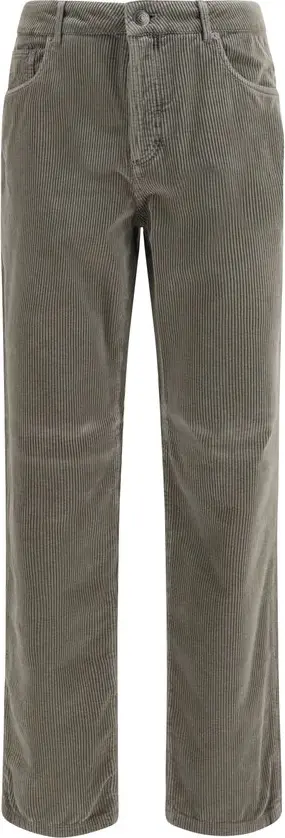 Bicolor Cotton Casual Pants