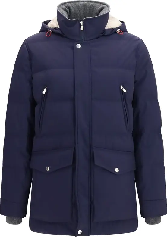 Blue Polyamide Parka