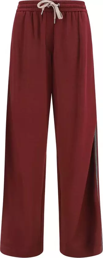 Bordeaux Cotton Athletic Pants