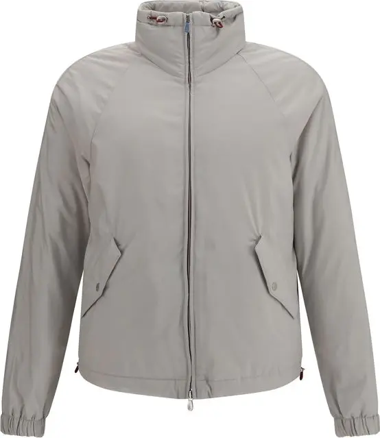 Gray Polyester Shell Jacket