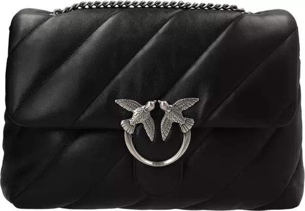 Black Lamb Leather Crossbody Bag