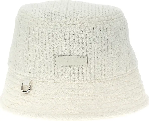 White Viscose Bucket Hat