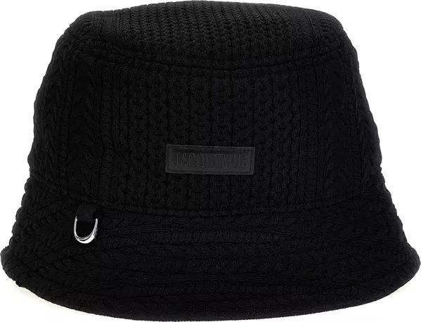 Black Viscose Bucket Hat
