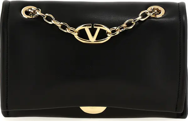 Black Lamb Leather Shoulder Bag