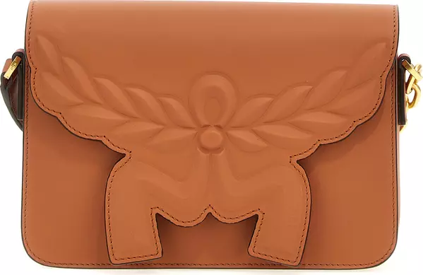 Brown Calfskin Crossbody Bag