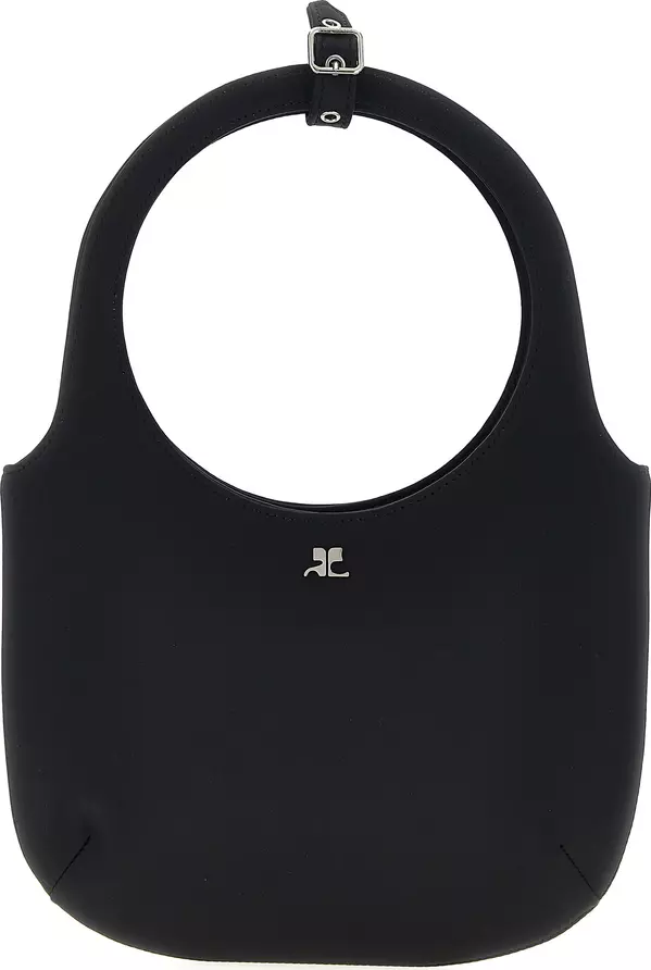 Black Polyester Handbag