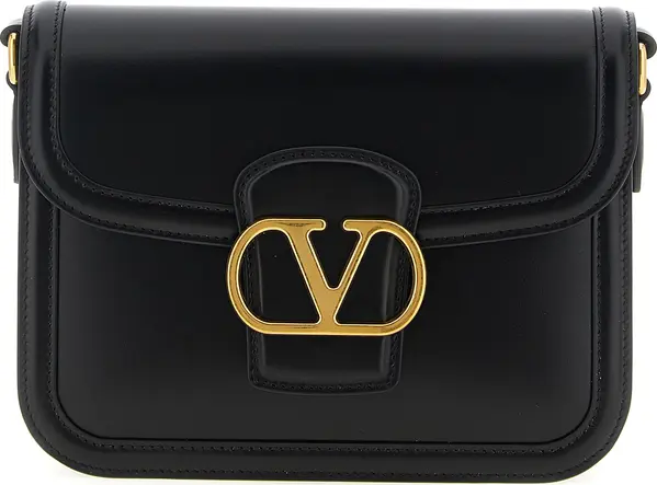 Black Calfskin Crossbody Bag