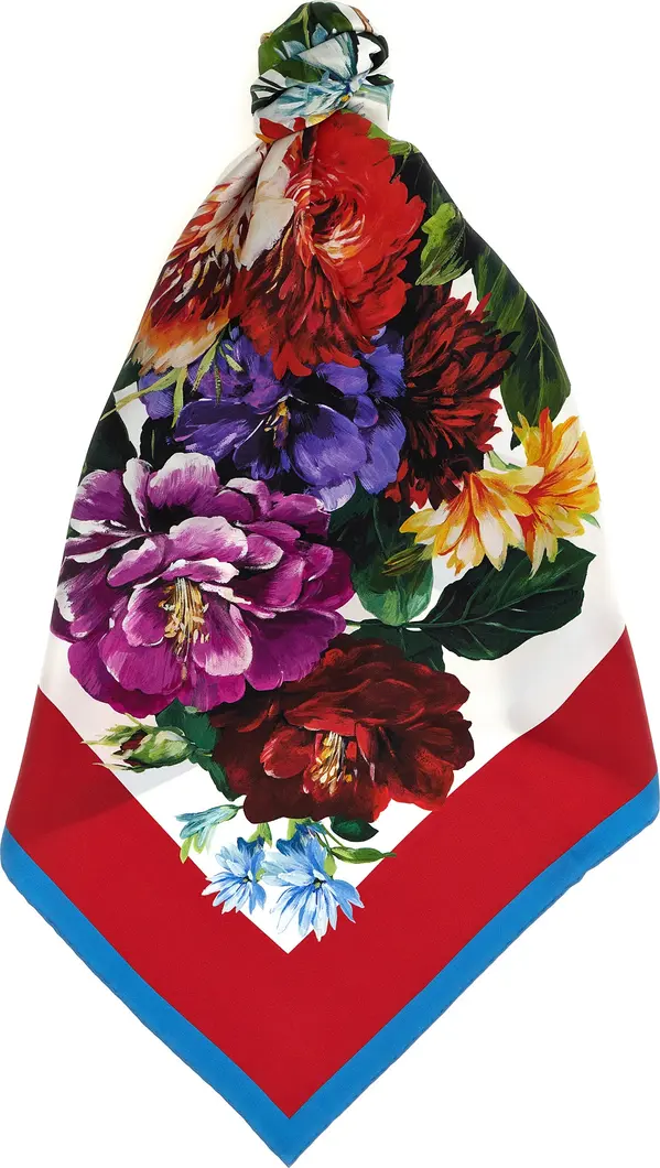 Multicolor Silk Foulard
