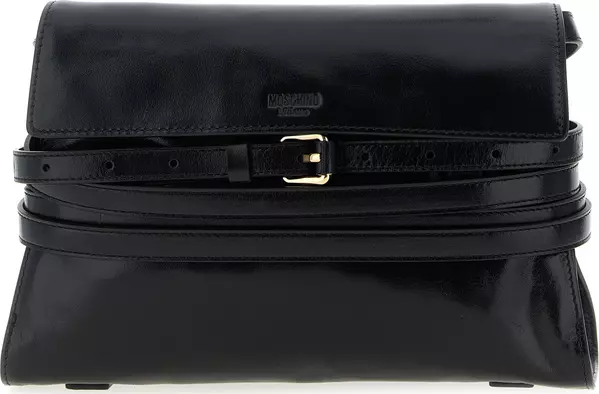 Black Leather Crossbody Bag