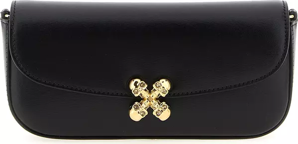 Black Calfskin Crossbody Bag