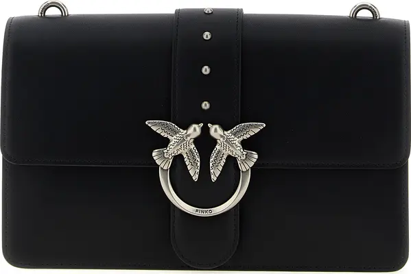 Black Goatskin Crossbody Bag