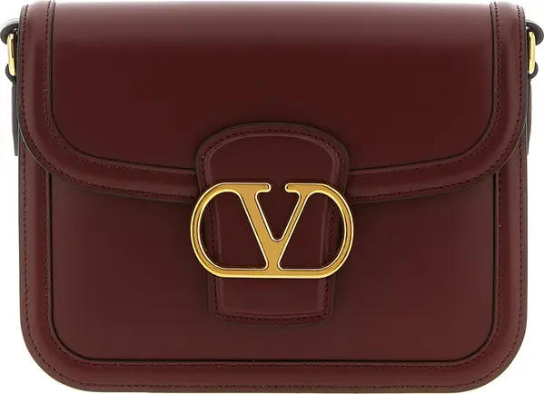 Bordeaux Calfskin Crossbody Bag
