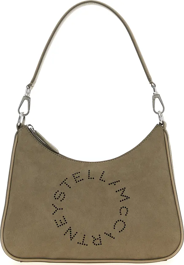 Gray Polyamide Shoulder Bag