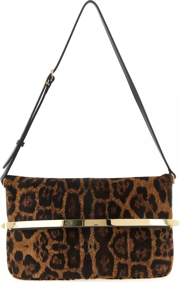 Brown Calfskin Shoulder Bag