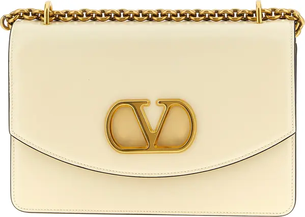 White Calfskin Shoulder Bag
