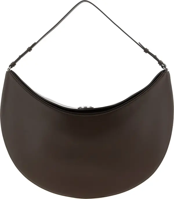 Brown Calfskin Shoulder Bag