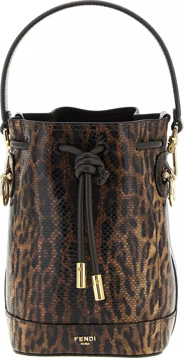 Brown Velvet Leather Handbag