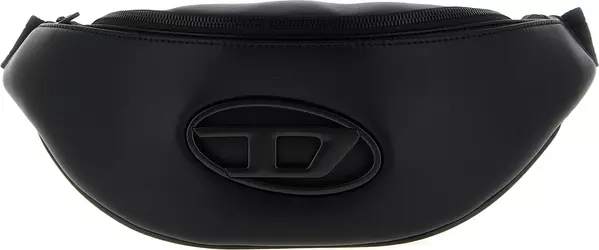 Black Polyethylene Crossbody Bag