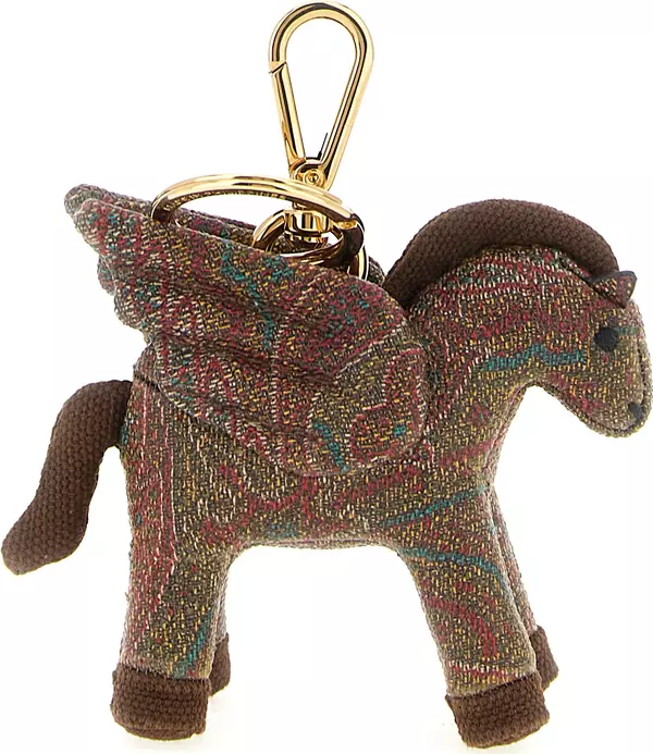 Brown Cotton Keychain