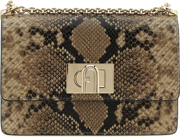 Gray Goatskin Crossbody Bag