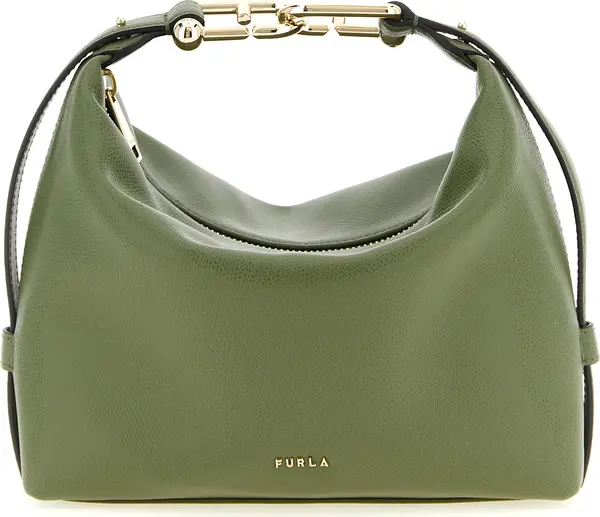 Bicolor Calfskin Shoulder Bag