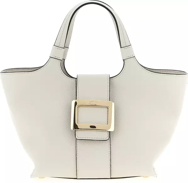 Gray Calfskin Tote Bag