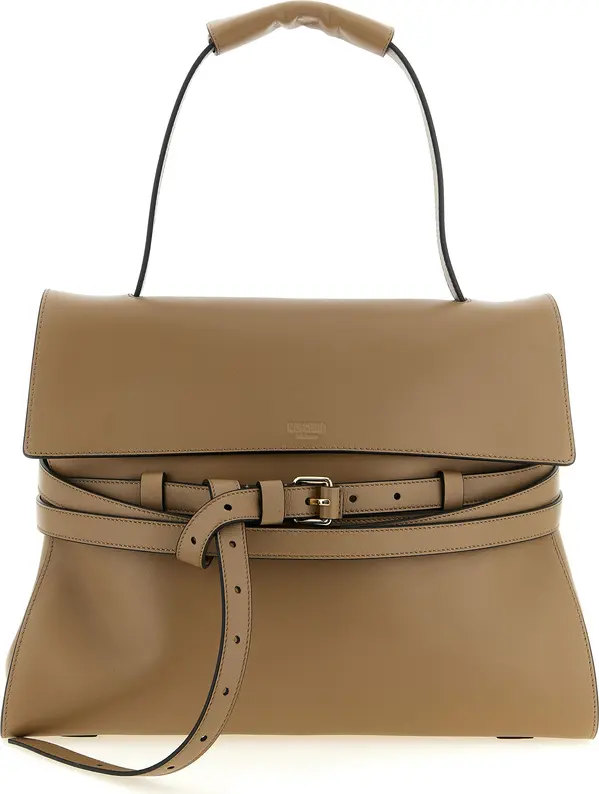Beige Napa Leather / Calf Bos Taurus Shoulder Bag