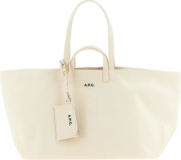 Beige Cotton Tote Bag