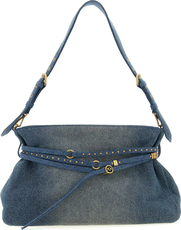 Blue Cotton Shoulder Bag
