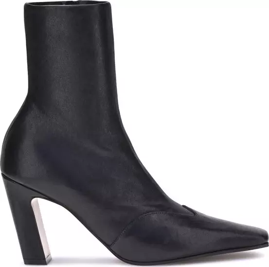 Black Calf Leather Bos Taurus Ankle Boots