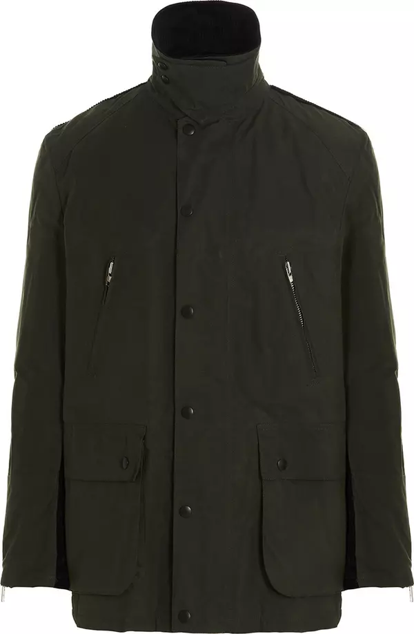 Bicolor Cotton Full-Length Jacket