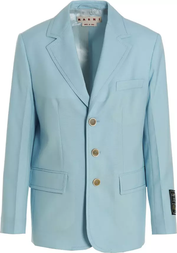 Blue Virgin Wool Blazer