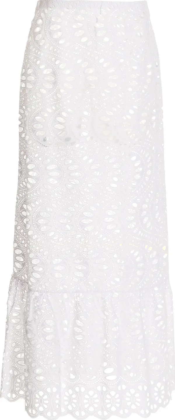 White Cotton Mini Skirt