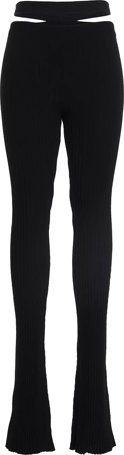 Black Viscose Flared Pants