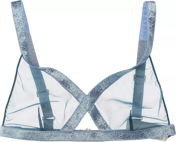 Blue Polyamide Bra