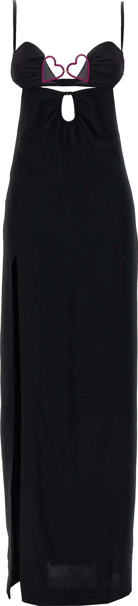 Black Viscose Long Dress