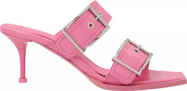 Multicolor Calfskin Stiletto Heel Sandals