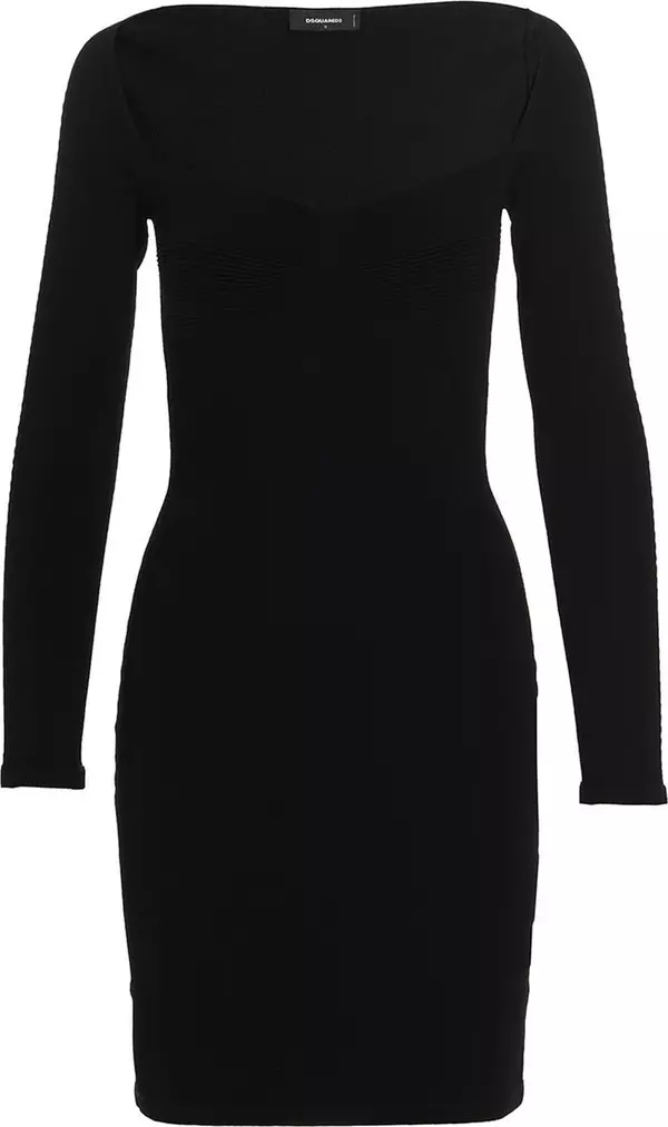 Black Viscose Mini Skirt