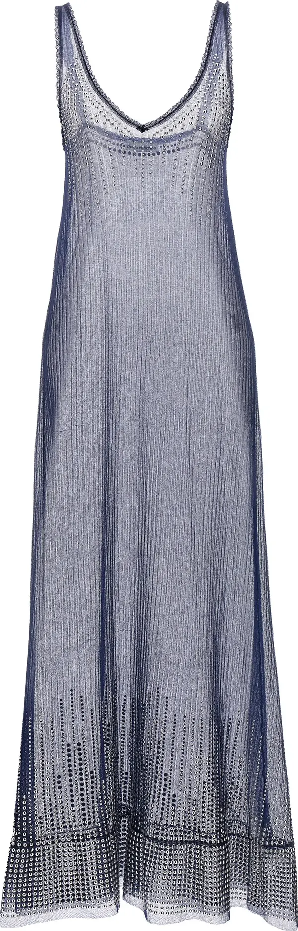Blue Polyamide Long Dress